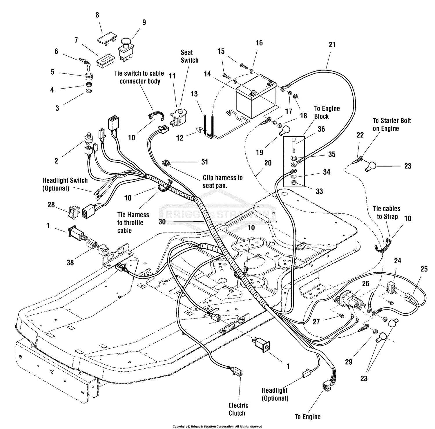 zero turn mower wiring diagram