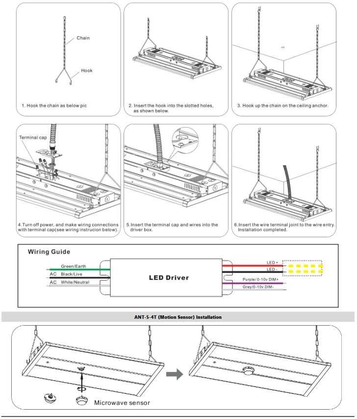 led high bay light wiring diagram