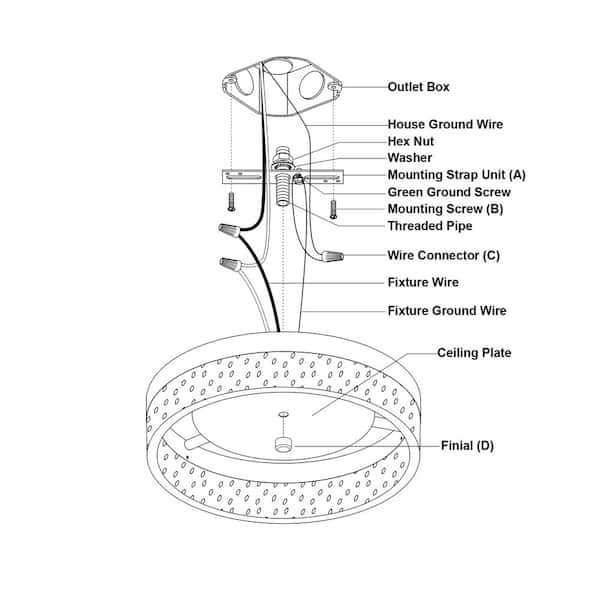 led light fixture wiring diagram