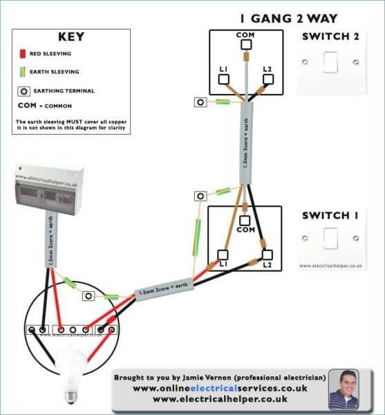 wiring diagram one way switch