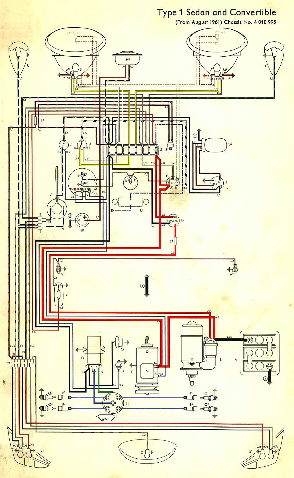 1970 vw beetle wiring diagram