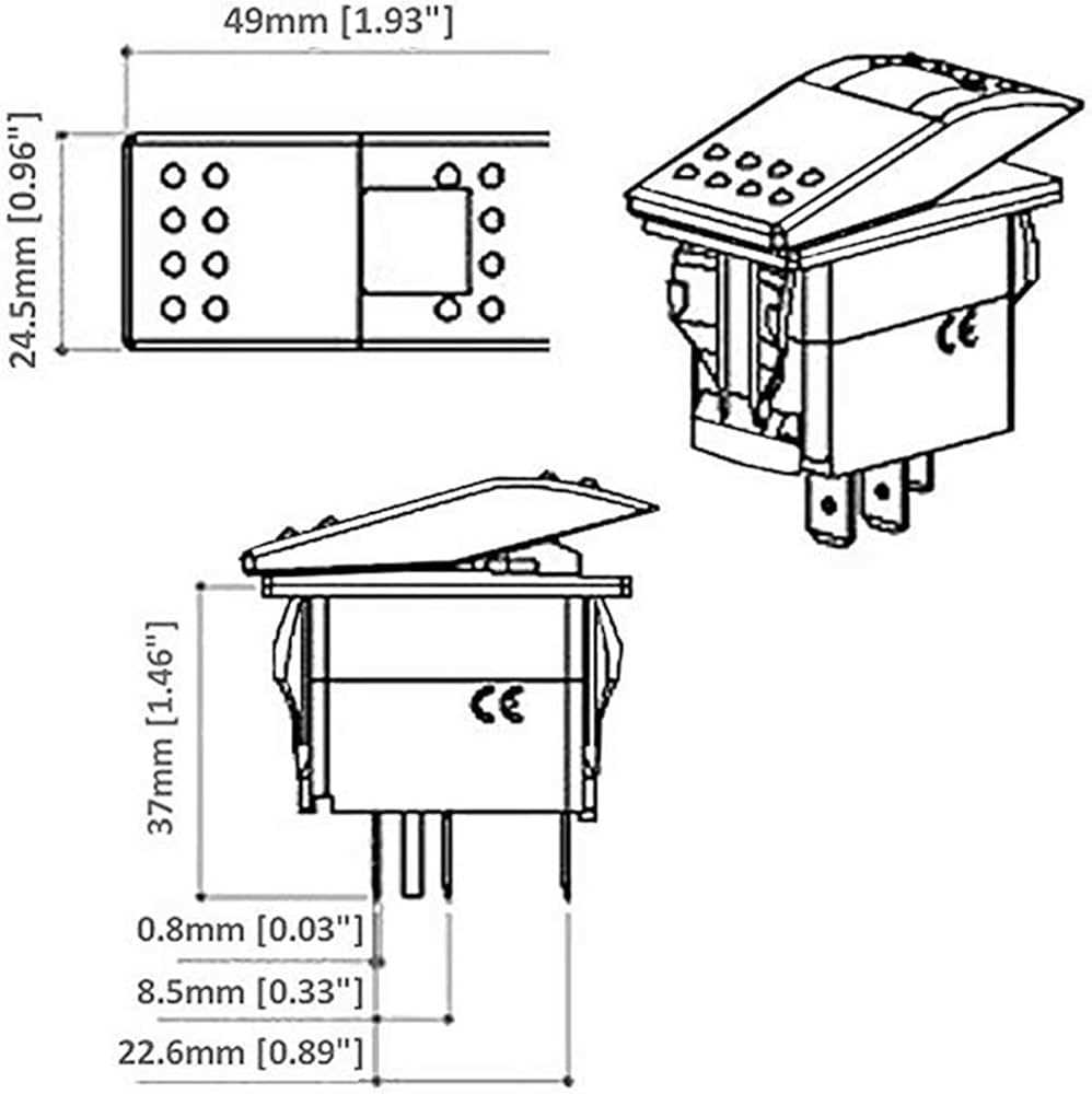 dorman 8 pin rocker switch wiring diagram