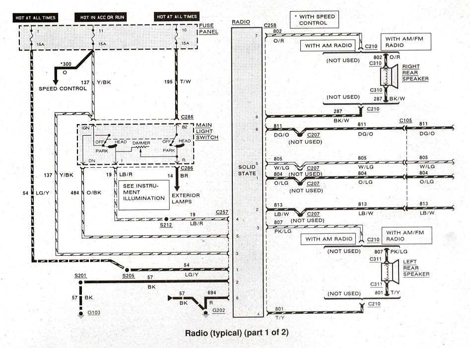 96 ford ranger radio wiring diagram