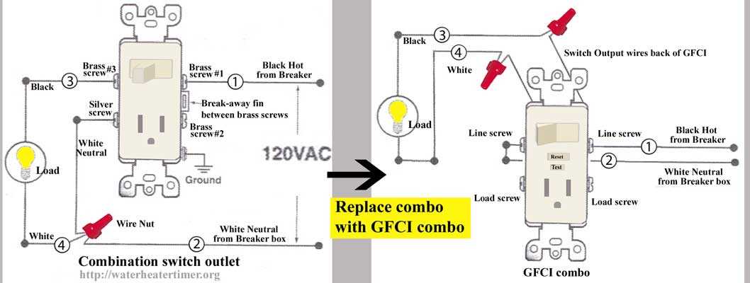 combination switch outlet wiring diagram