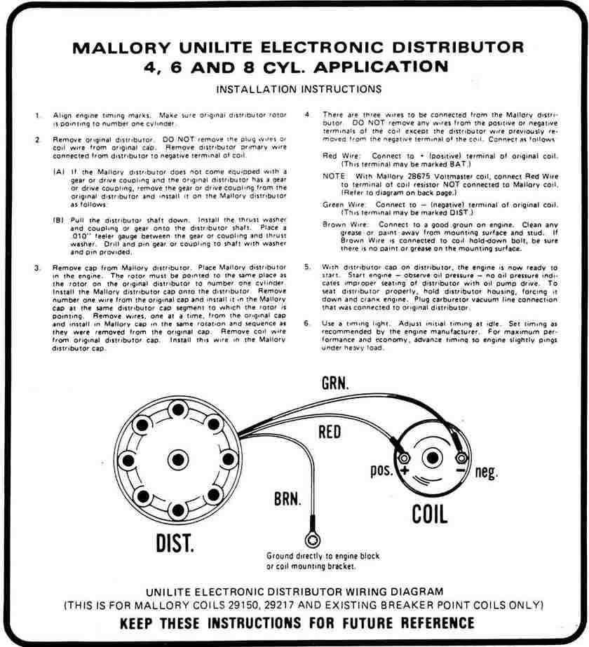 mallory unilite wiring diagram