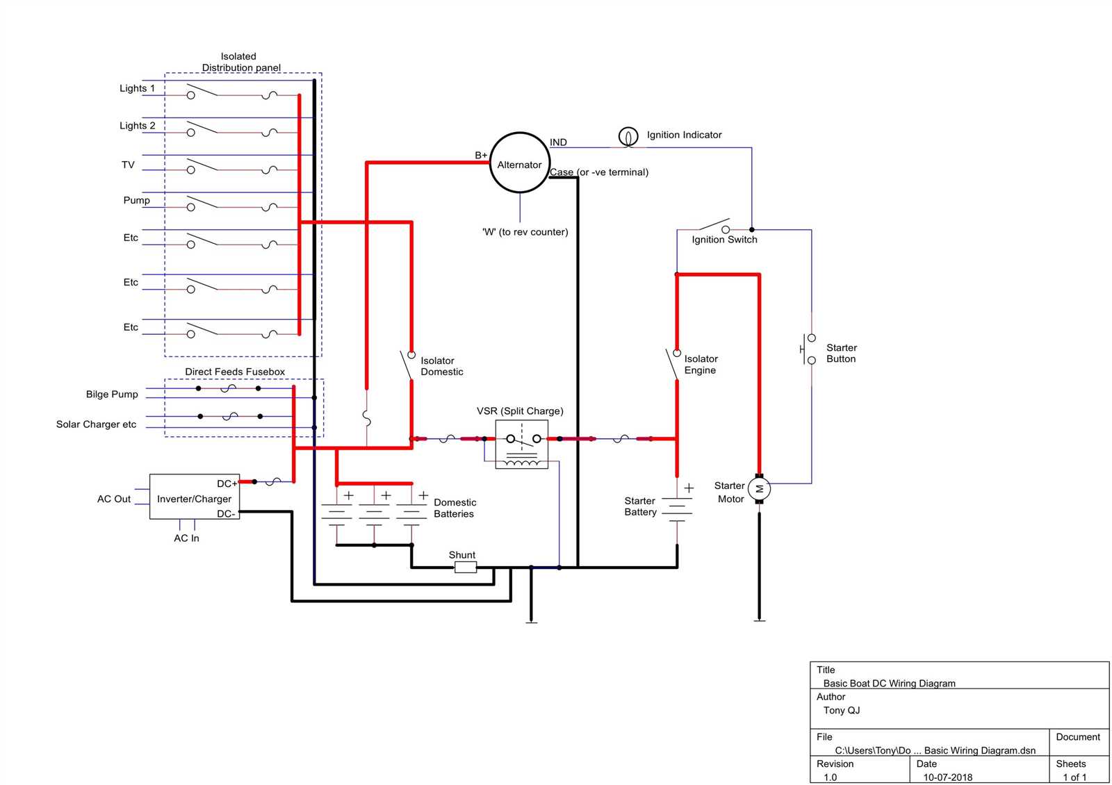 marine alternator wiring diagram