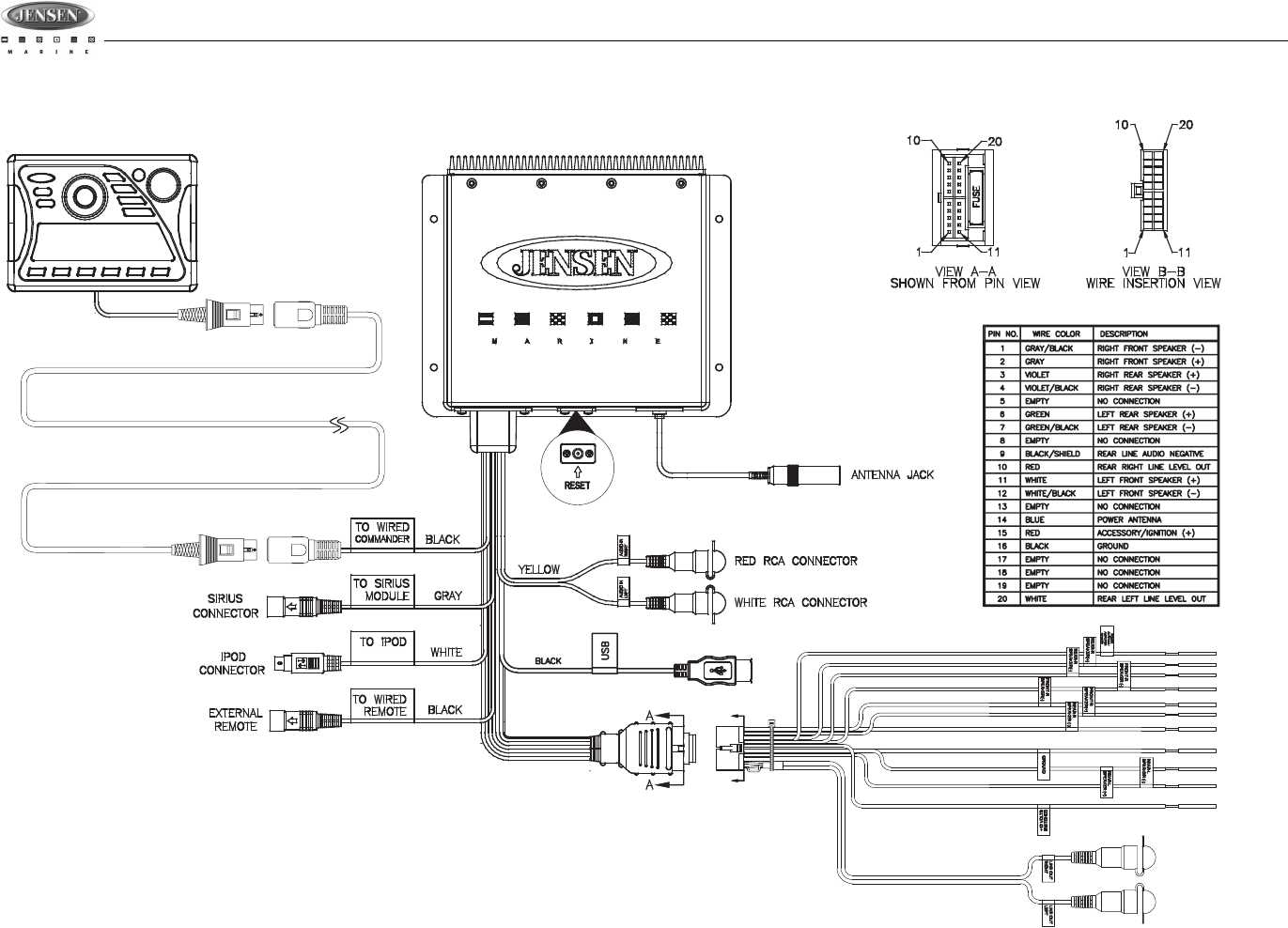 marine audio wiring diagram