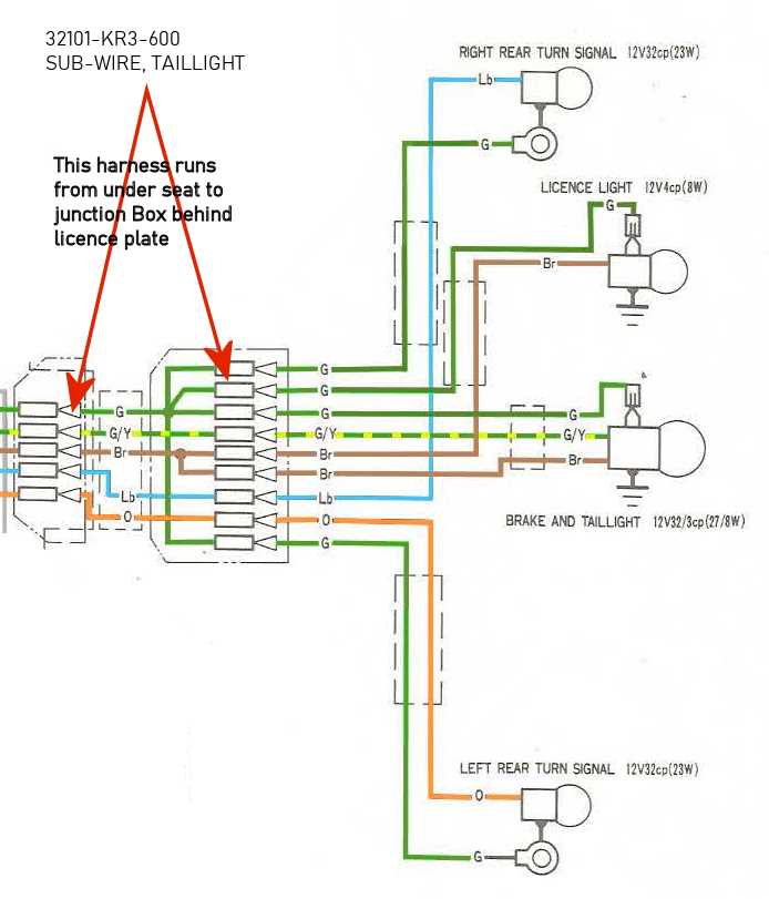 motorcycle brake light wiring diagram