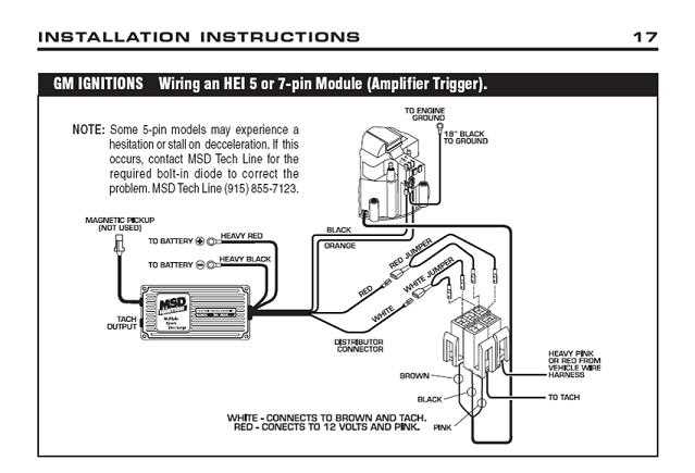 msd hei distributor wiring diagram