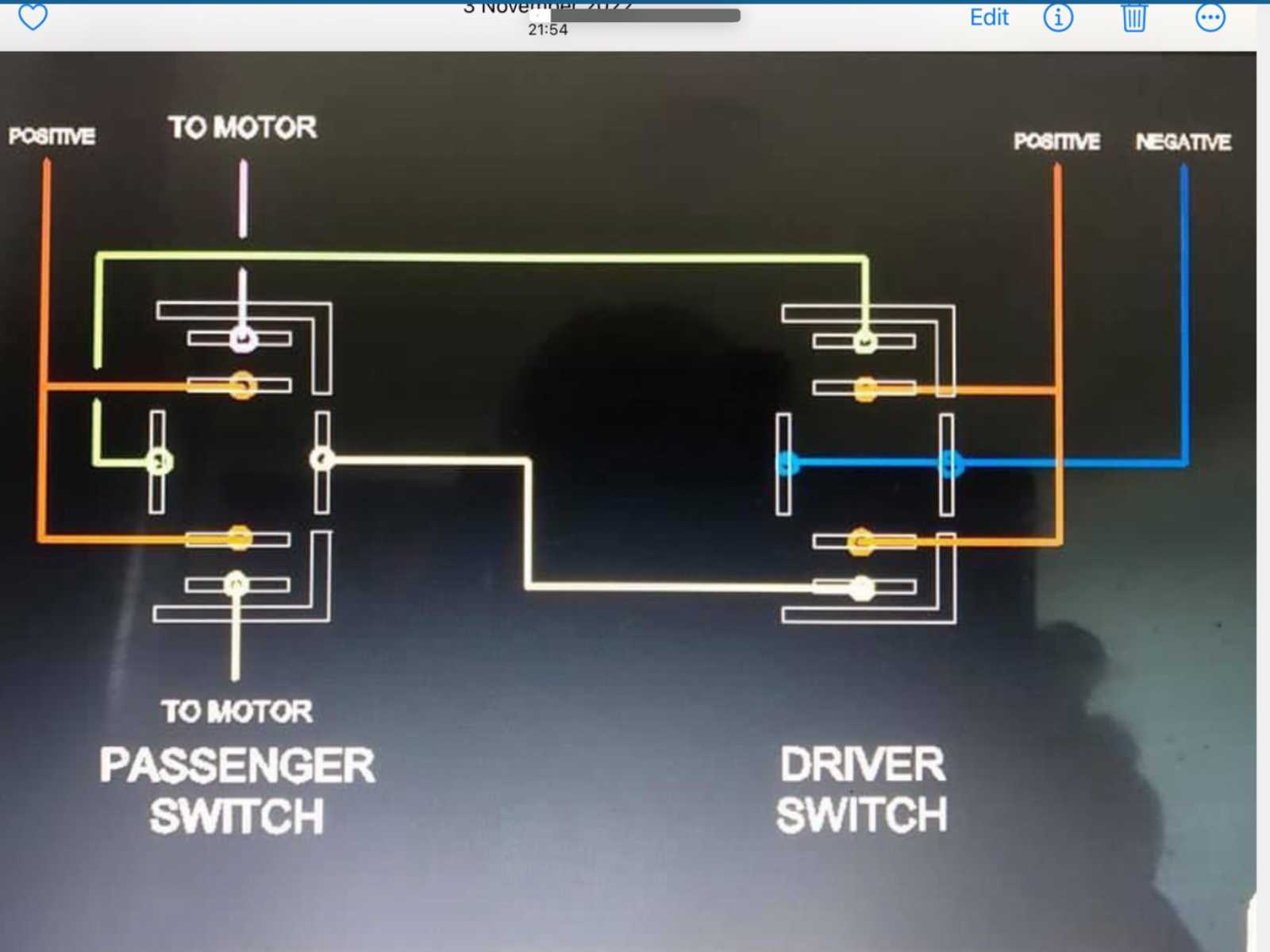 driver side power window switch wiring diagram