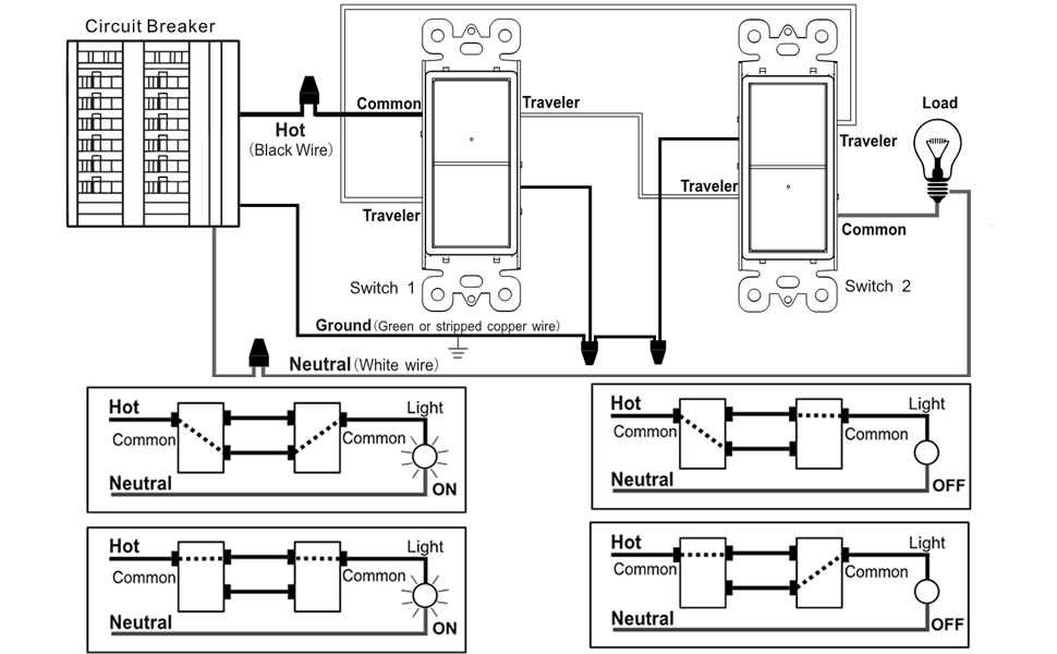 3 way lighting switch wiring diagram