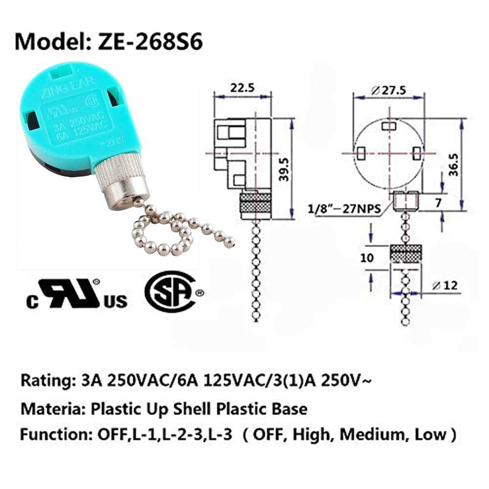 3 speed ceiling fan pull chain switch wiring diagram