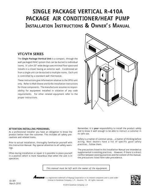 amana ptac thermostat wiring diagram