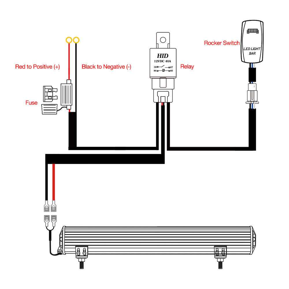 light bar wiring diagram with relay