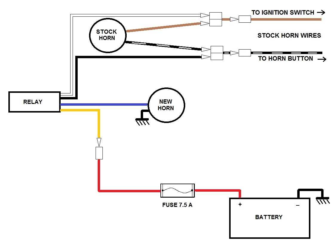 wiring diagram for horn