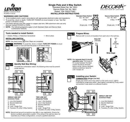 leviton switch wiring diagram 3 way