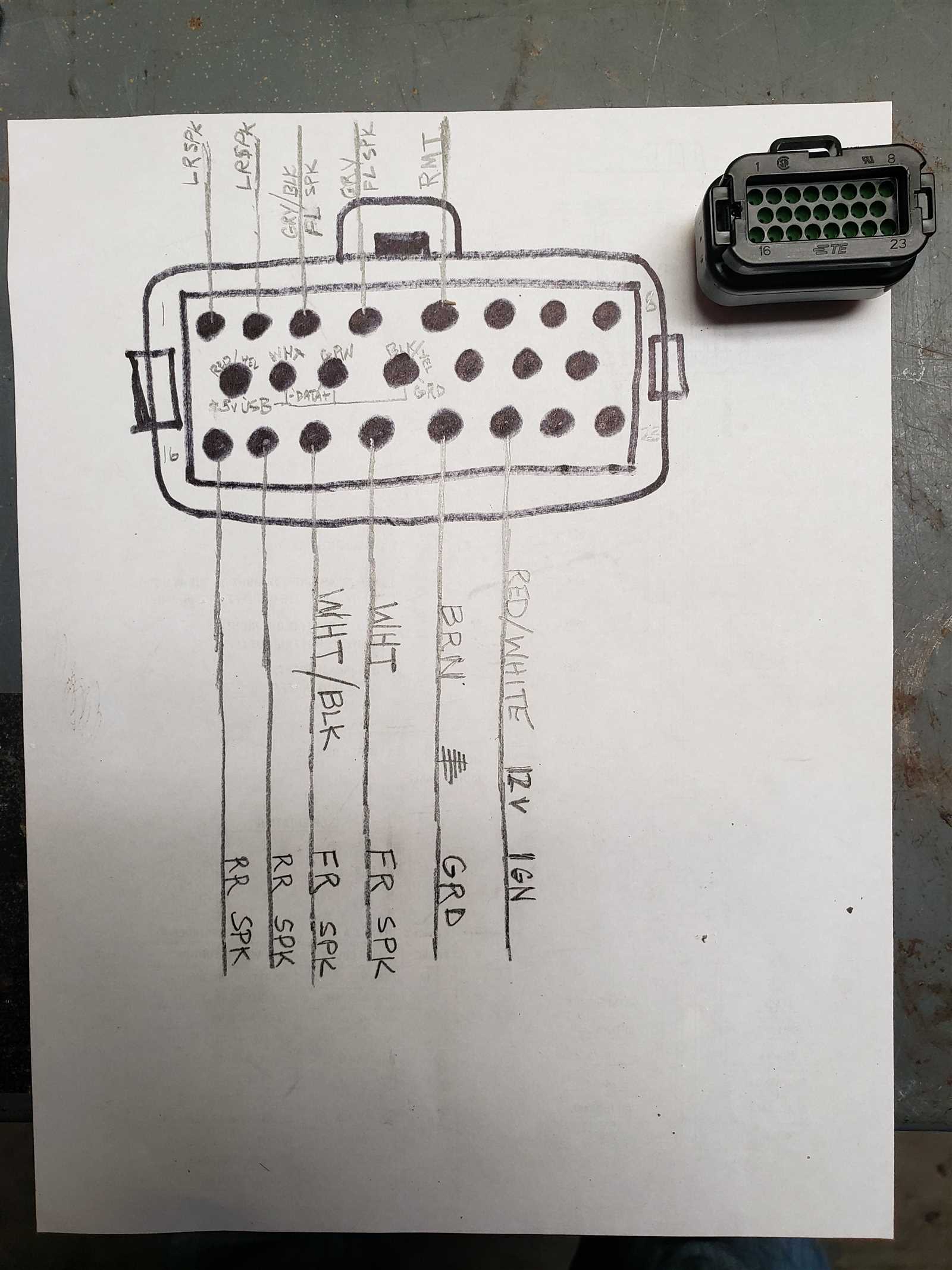 wiring diagram installing line output converter to rear speakers