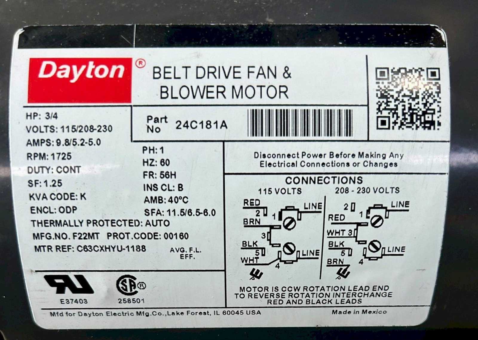 dayton 115 230 volt motor wiring diagram