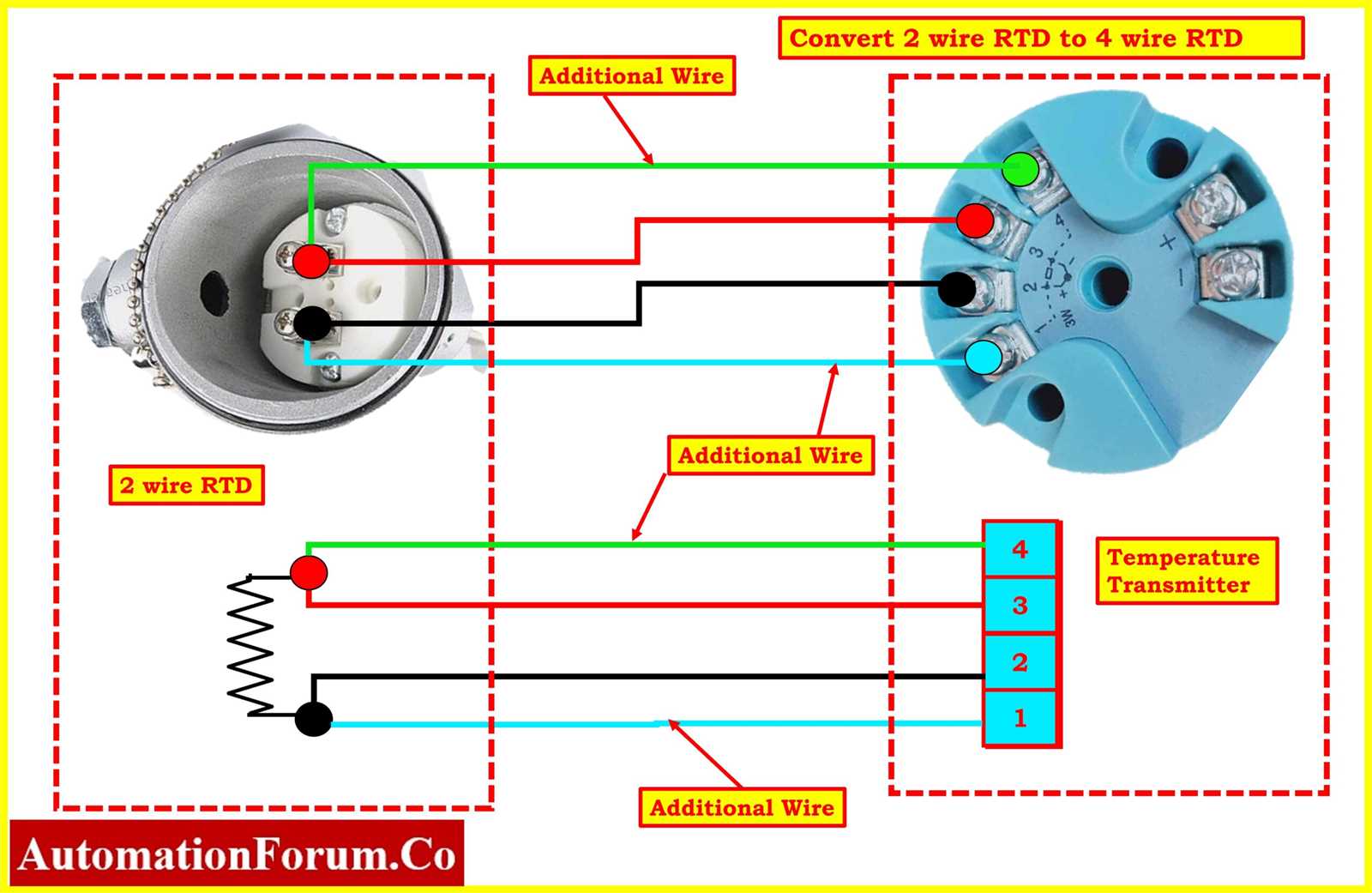 4 wire pt100 wiring diagram