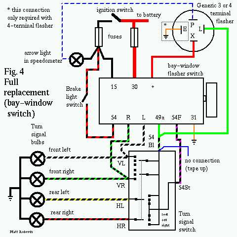 wiring diagram for flasher relay