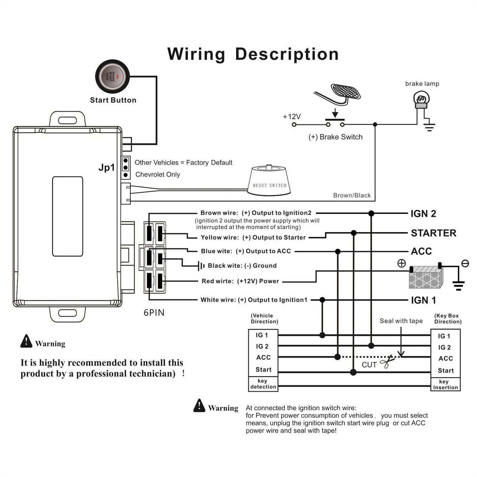 car remote starter wiring diagram