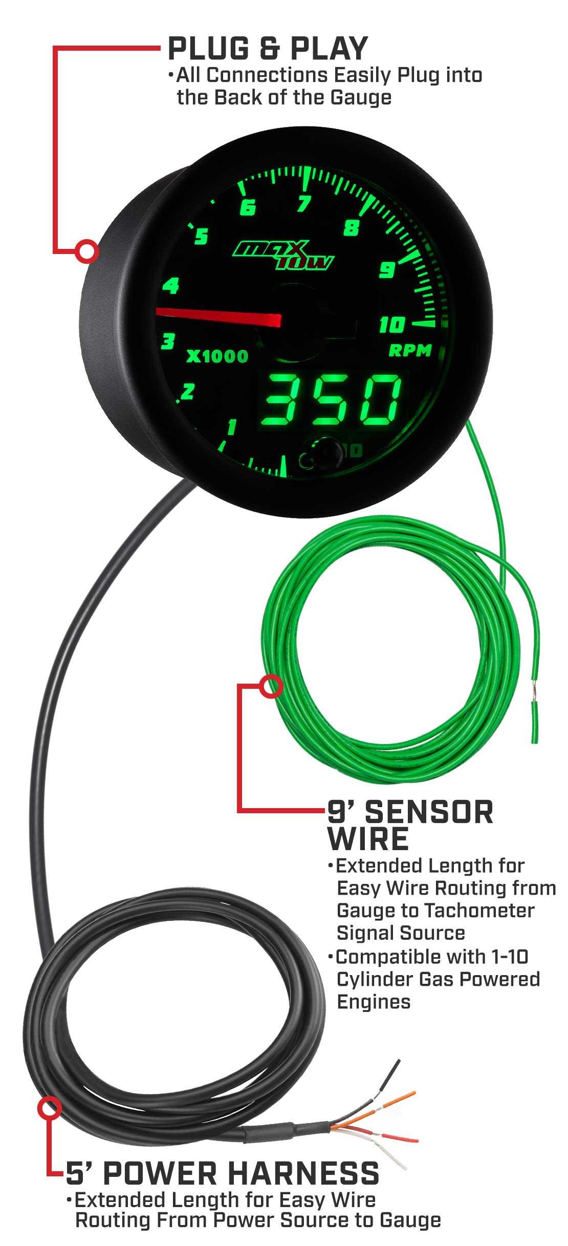 autogage tachometer wiring diagram