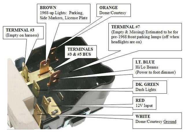 1955 chevy headlight switch wiring diagram