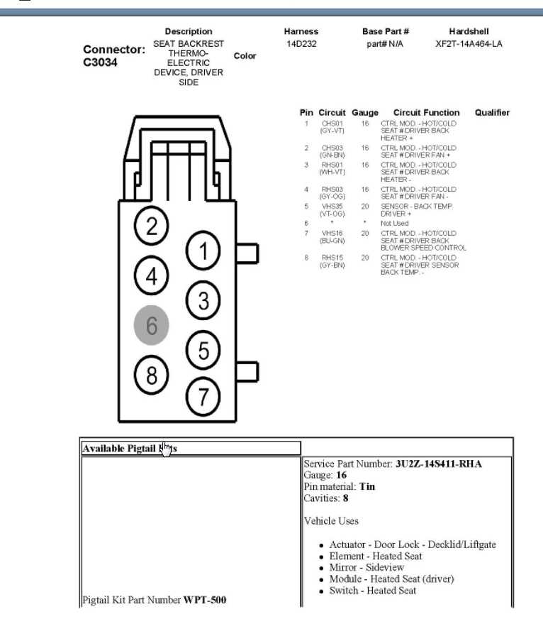 wiring harness ford power seat wiring diagram