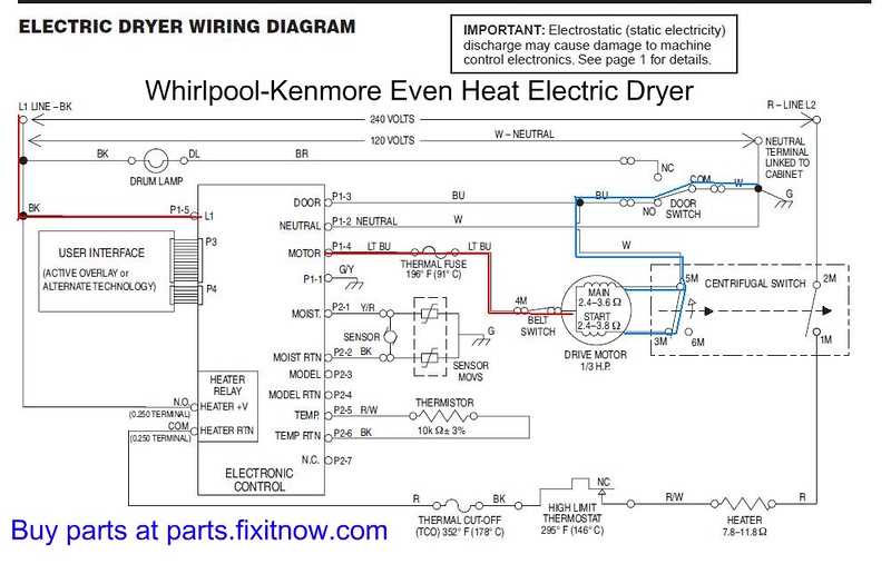 kenmore dryer wiring diagram