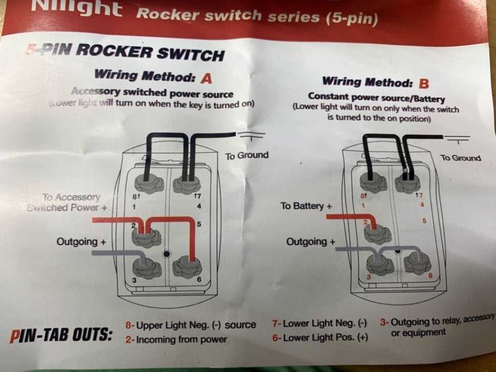 nilight 5 pin rocker switch wiring diagram