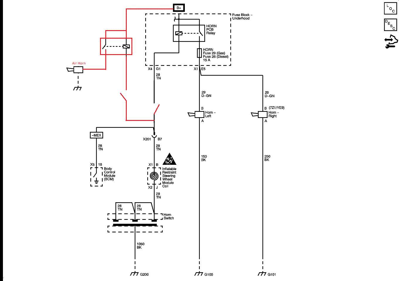 wiring diagram chevy steering column