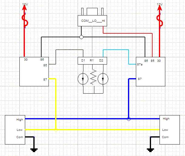 diagram h4 headlight h4 bulb wiring