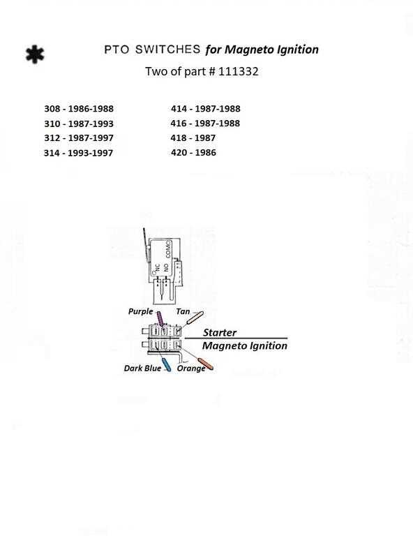 p.t.o. switch wiring diagram