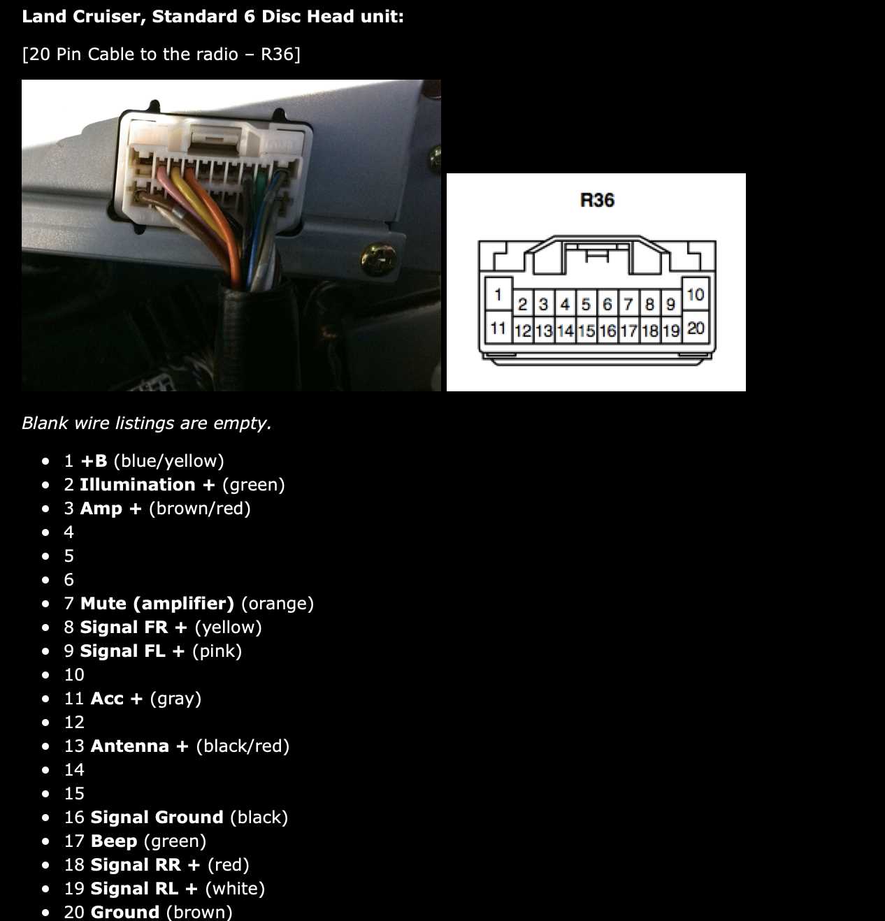 diagram toyota stereo wiring colours