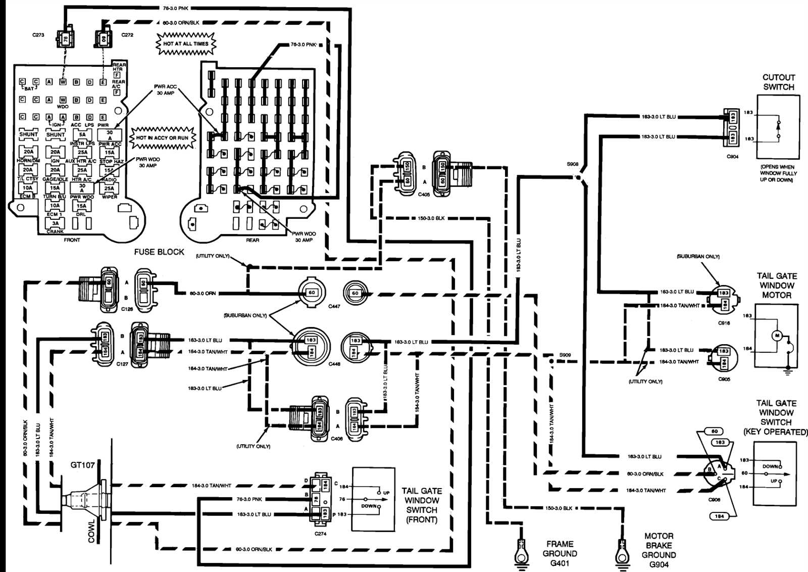 power window wiring diagram chevy