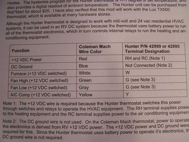 old coleman mach thermostat wiring diagram