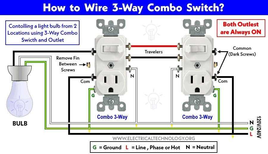 switch outlet combo wiring diagram