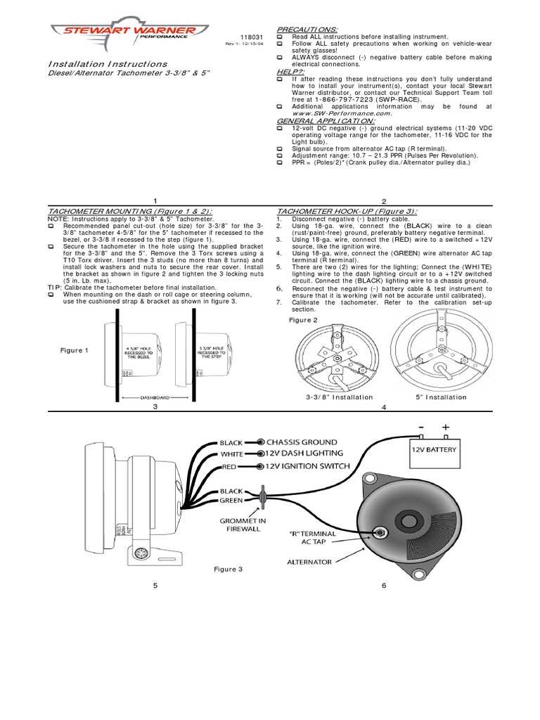 diesel tach wiring diagram