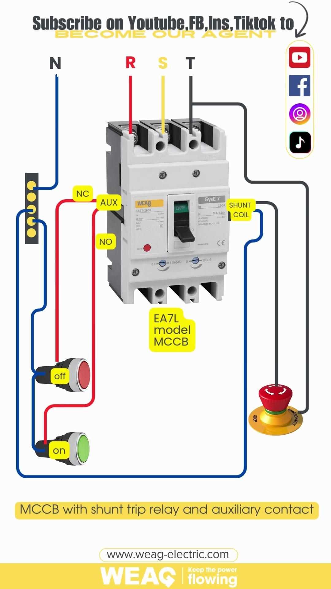 square d shunt trip circuit breaker wiring diagram