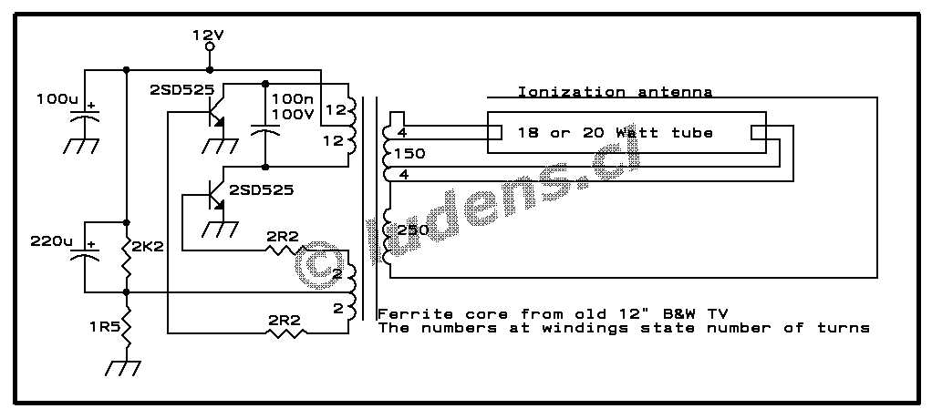 fluorescent bulb wiring diagram