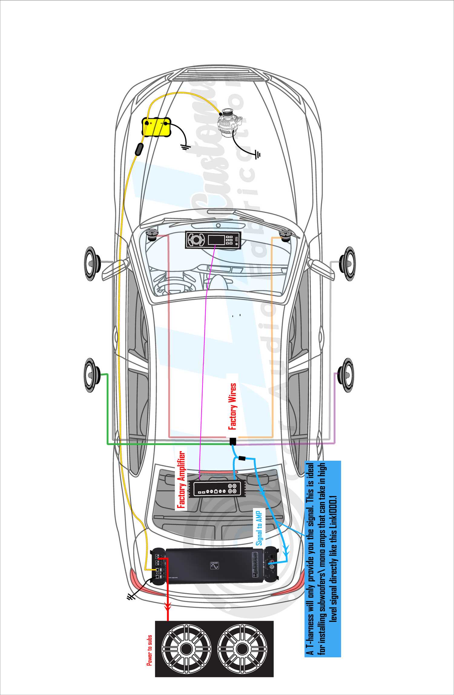 wiring diagram for car amplifier