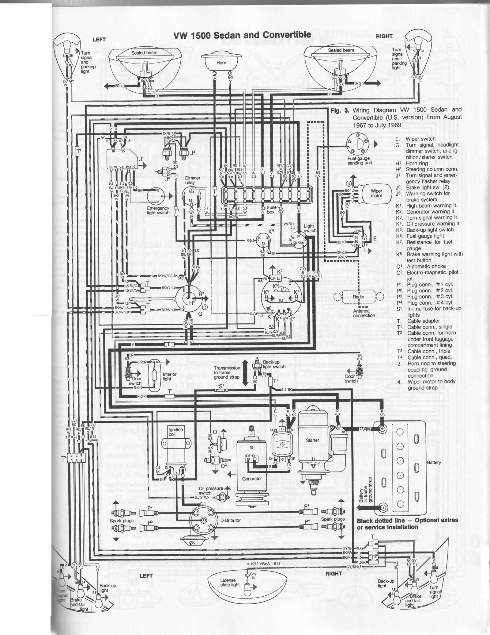 1967 volkswagen beetle wiring diagram