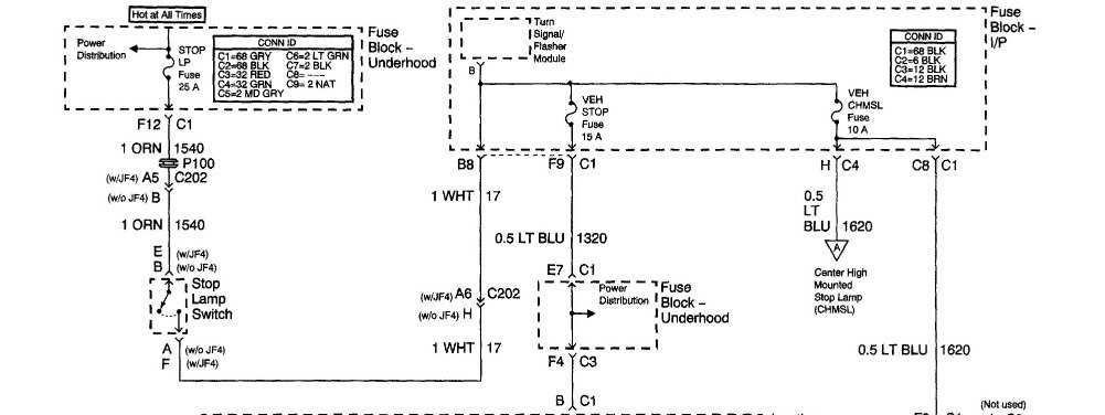 diagram chevy brake light switch wiring