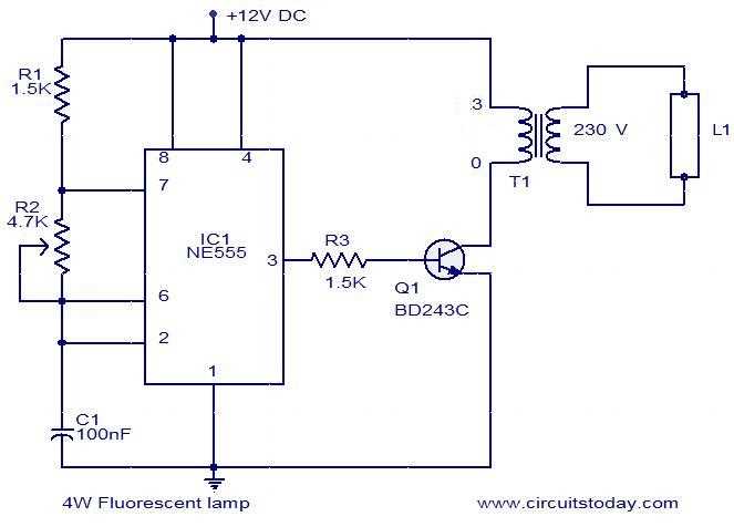 fluorescent tube light wiring diagram