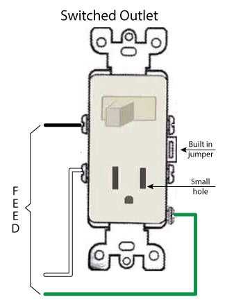 outlet switch combo wiring diagram