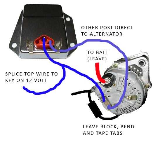 alternator external voltage regulator wiring diagram