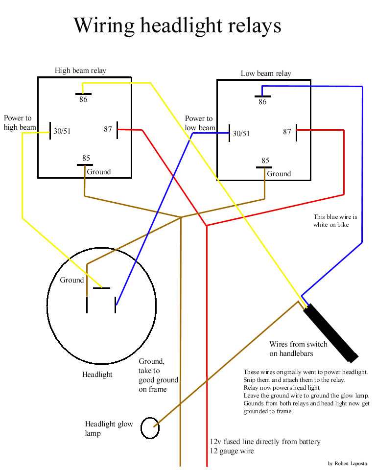 3 wire led headlight wiring diagram