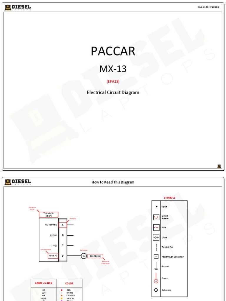 paccar mx 13 ecm wiring diagram