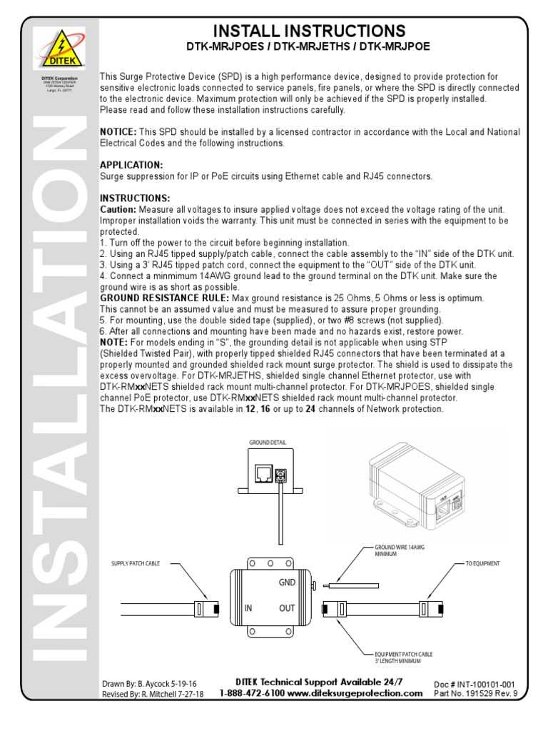 ditek surge protector wiring diagram