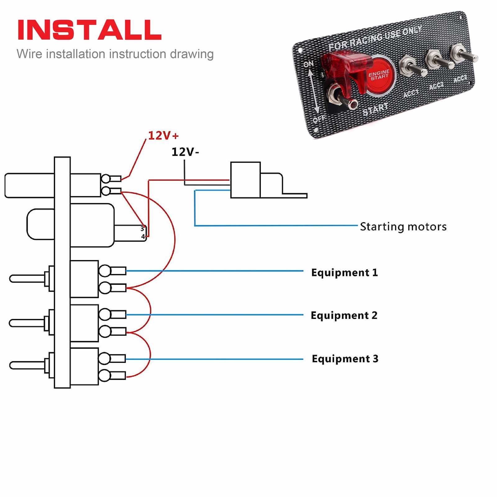 race car switch panel wiring diagram